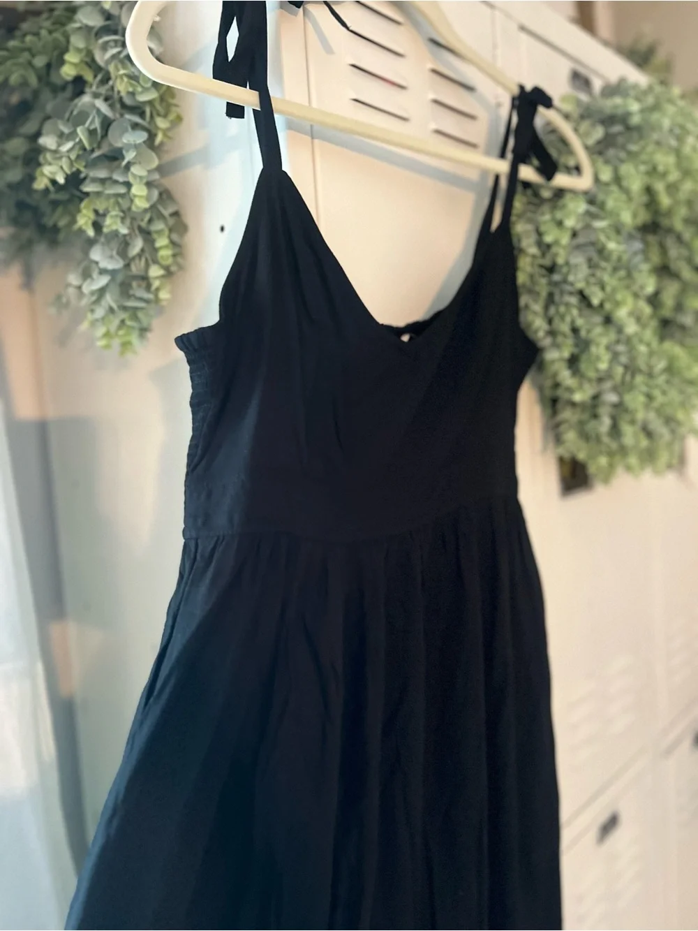 NWT Classic Black Maxi Dress with Spaghetti Straps
